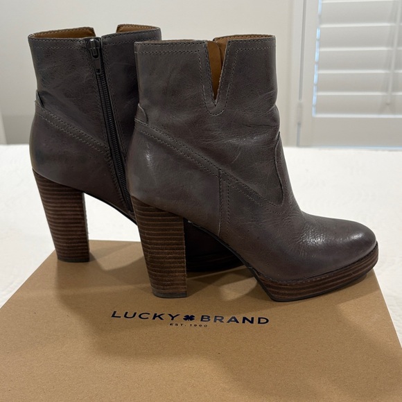 Lucky Brand Dark Gray Heeled Boots - Picture 2 of 10